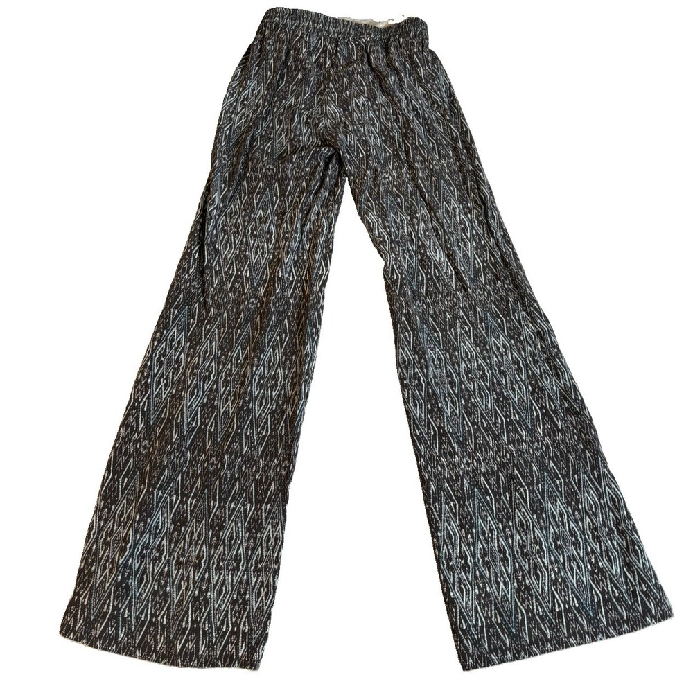 Joie 100% Silk Wide Leg Pants Blue Geometric size XS lightweight 28x34